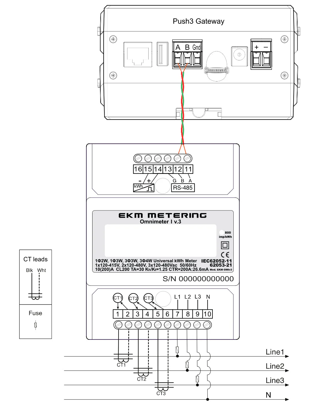 EKM Omnimeter I v.3 – Smart kWh Meter, Single Phase or 3-Phase, up to 480V, up to 5000A, 50/60Hz - Image 13